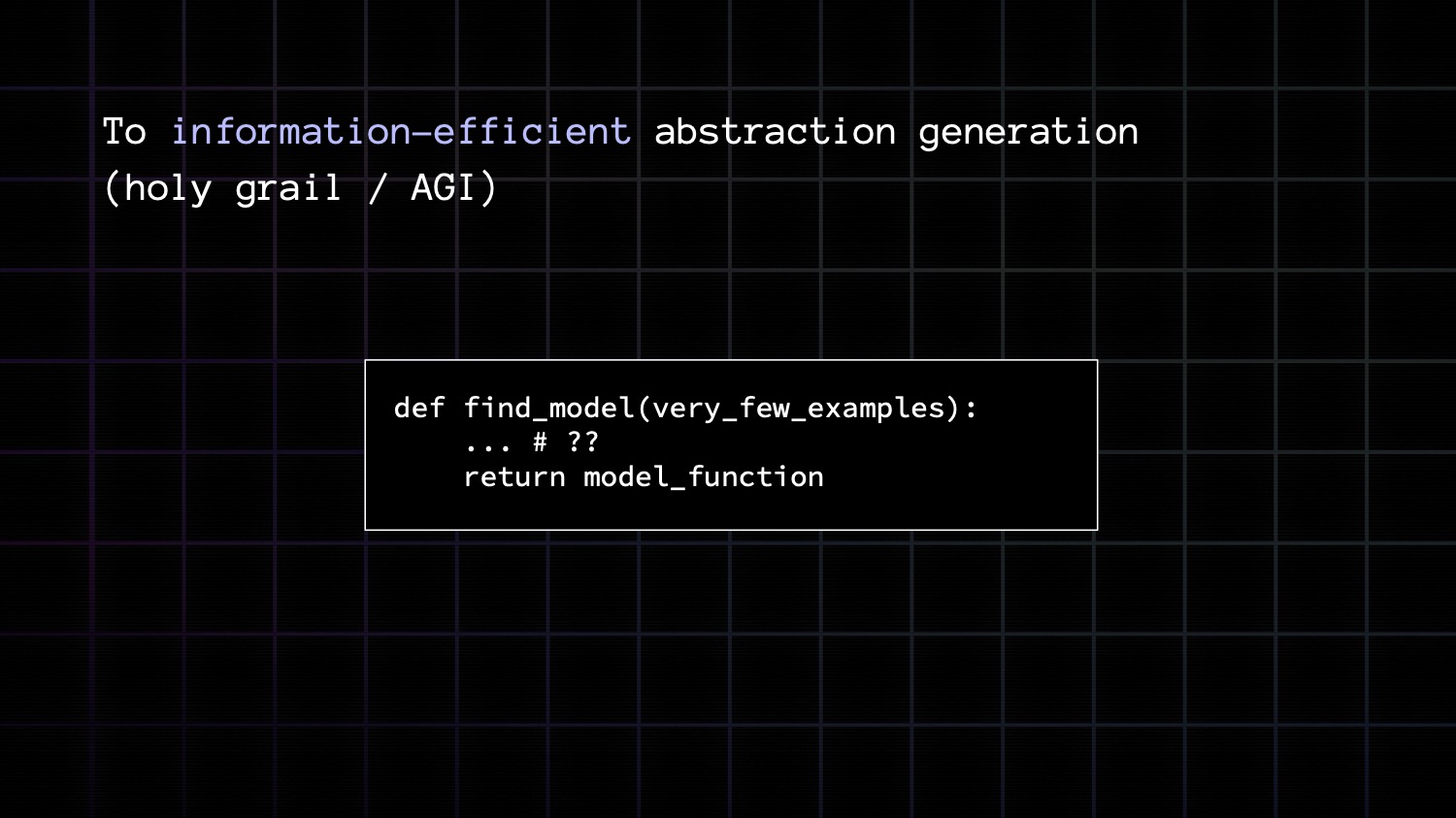 Information-efficient abstraction generation