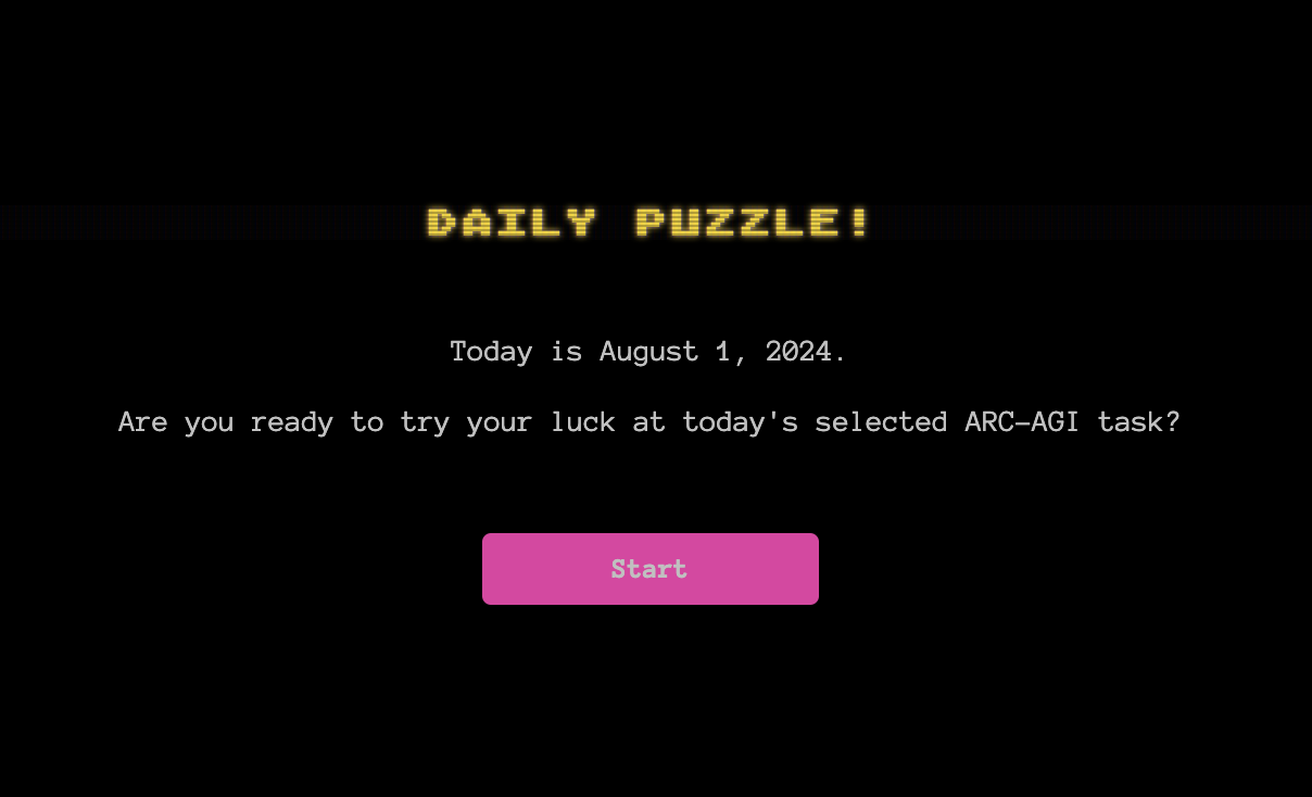 Daily Puzzle Start Screen